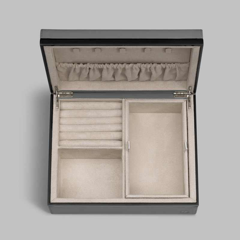 Lavelle Jewelry Box, 2.7" H x 5.9" W x 7.8" D, Gray
