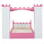 Lit plateforme en bois de style château avec tablette de rangement, lit simple Dreamy