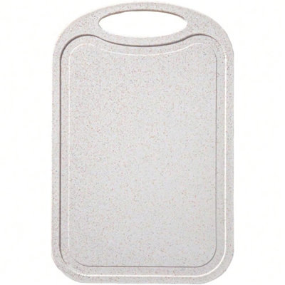 Plastic Cutting Board For Kitchen, 12.8X8.3 Inch Cutting Boards, Upgrade Double Sided Chopping Board For Meat Cheese Vegetable (Beige)