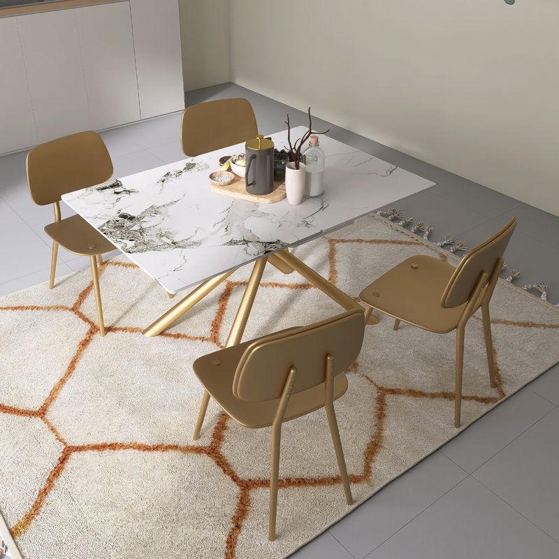 Table de salle à manger rectangulaire 59 po avec rallonge rétractable 59 po