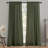 Cotton Linen Blended Light Filtering Curtain,Back Tab Hooks  Drapes (Set of 2,With Hooks)-49156133-49156130