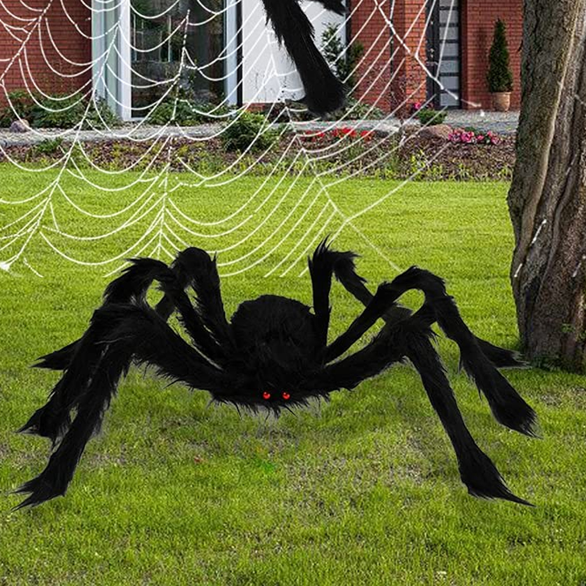 The Holiday Aisle® Halloween Gigantic Hairy Scary Fake Spider Decoration   Reviews | Wayfair