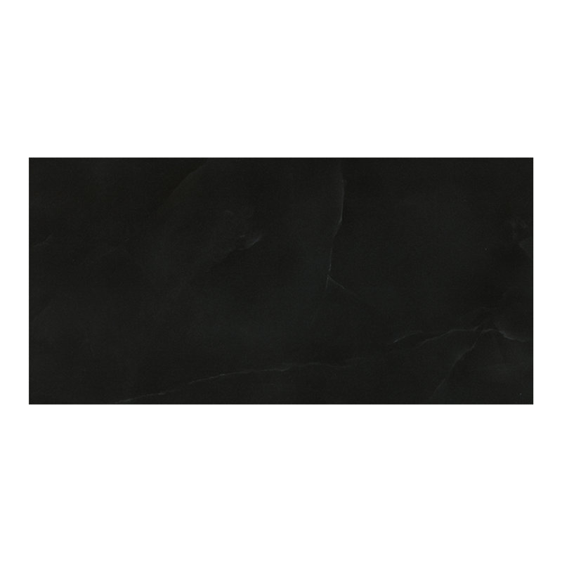 Palazza 12 in. x 24 in. Porcelain Marble Look Floor and Wall Tile, Auralis Black