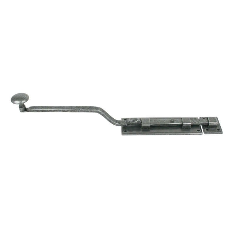 French Pewter Door Bolt, Pewter Patina, 39.4cm H x 4.7cm W x 7.2cm D