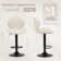 Swivel Upholstered Adjustable Height Bar Counter Stool with Metal Frame (Set of 4)