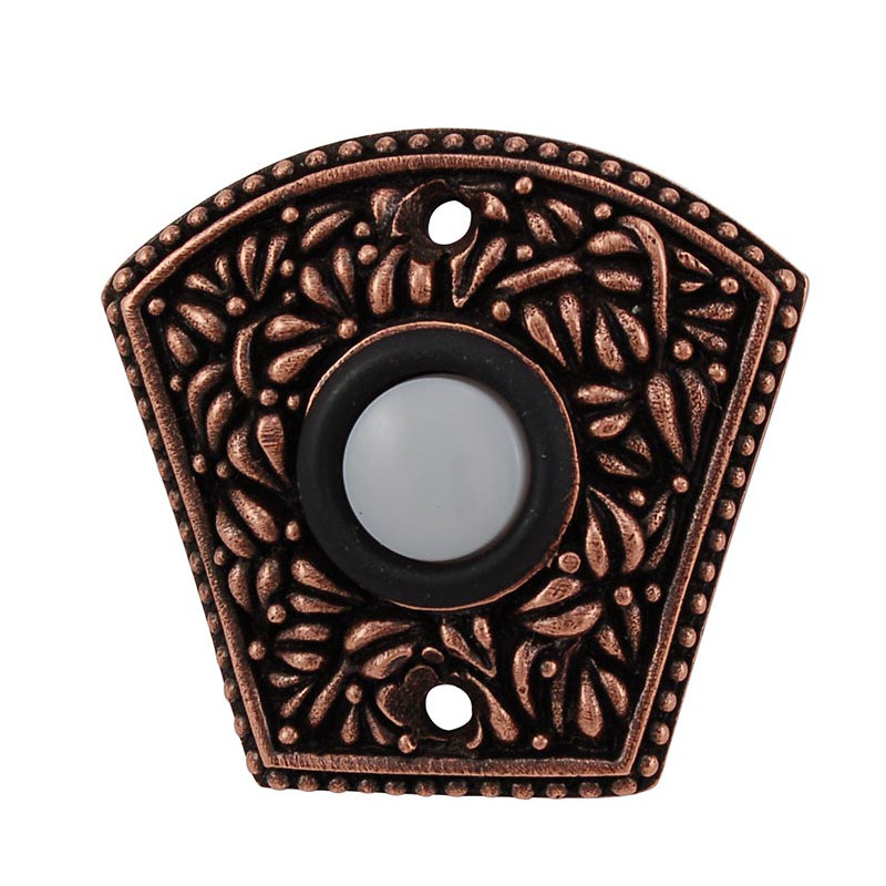 San Michele Fan Push Button, Antique Copper