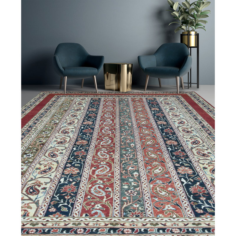 Tapis multicolore de haute qualité noué à la main