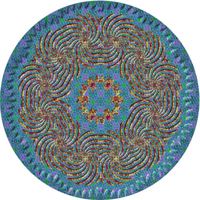 Tapis décoratif bleu