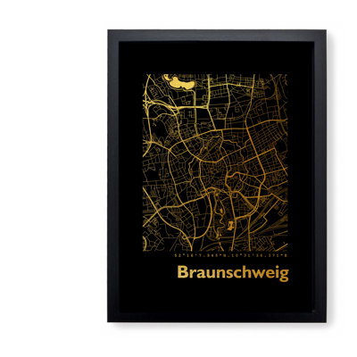 Brunswick Map - Single Picture Frame Print