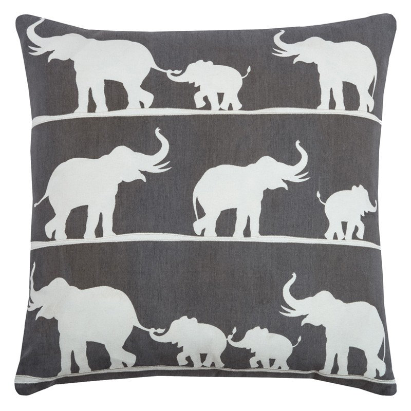 Chariety  Cotton Blend Throw Pillow, Charcoal