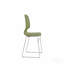Ensemble de 4 chaises de bureau modernes empilables, vert, en polypropylène, pouvant supporter 180 kg
