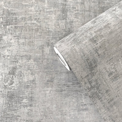 Lustre Metallic Distressed Wallpaper Roll