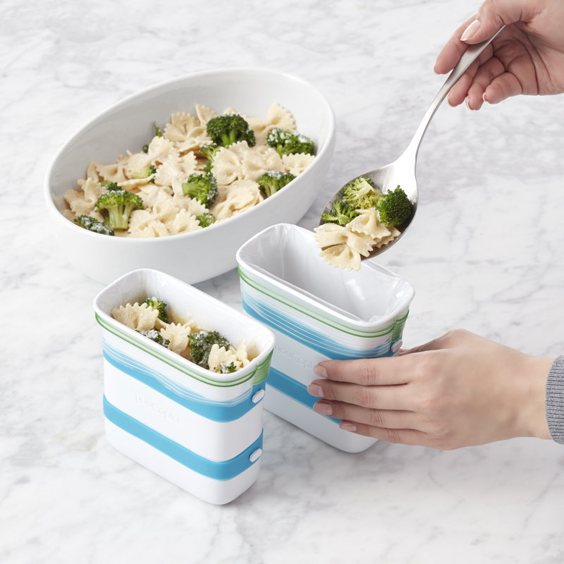 YouCopia FreezeUp Freezer Food Block Maker for Soup and Leftovers, 2 Cup, 2-Pack