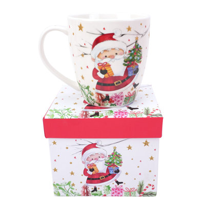 Tasse festive en porcelaine Santa Claus