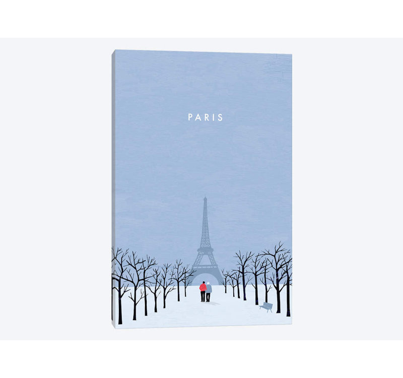 « paris », impression sur toile, H 60 po x l 40po x P 1,5 po, Pas de tapis, Toile tendue