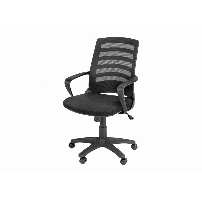 Chaise de bureau, hauteur réglable, pivotante, ergonomique, accoudoirs, bureau d'ordinateur, travail, filet, métal, contemporain