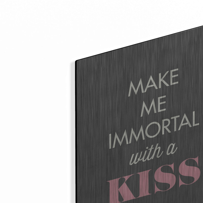 «Make Me Immortal» par GraphINC, art mural en métal, H 16 po x l 12 po