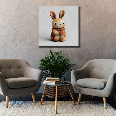  «Kn tricot Baby Bunny» par Ann Klee, art mural sur toile, 37 po x 37 po
