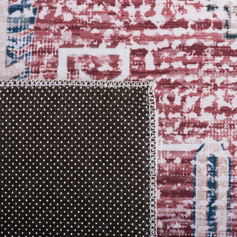 Ziebarth 172 M/W S/R Area Rug In Rust / Navy, Rectangle 3' x 5'