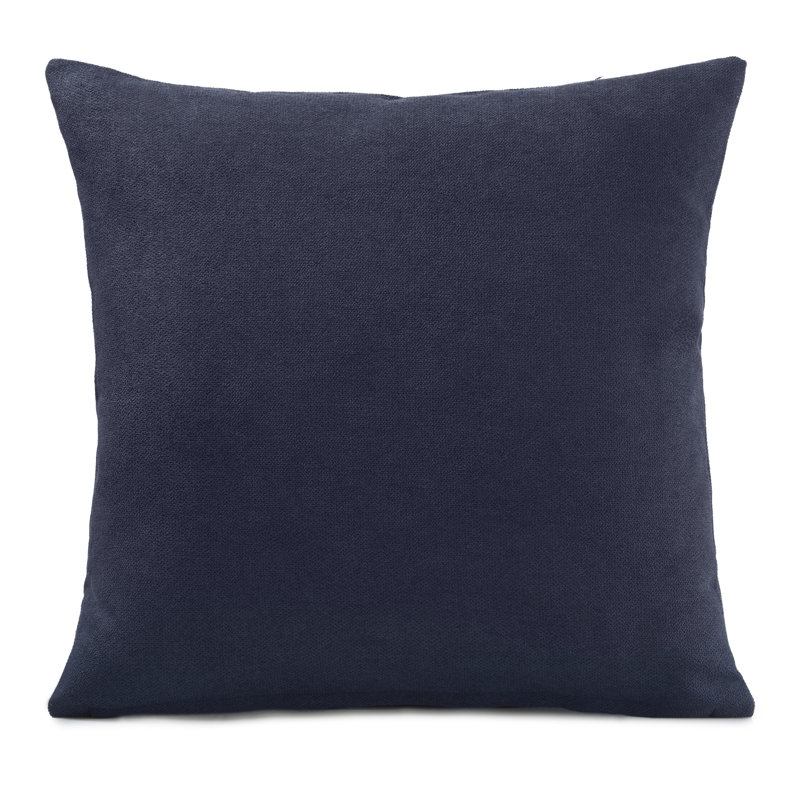 Velvet Feel Chenille Scatter Cushion Cover, Navy, 55 cm x 55 cm