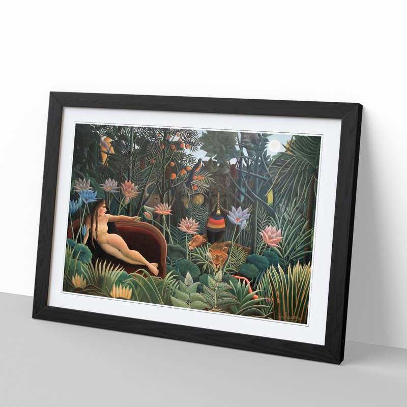 The Dream by Henri Rousseau - Picture Frame Painting, Black, 27cm H x 36cm W x 2cm D