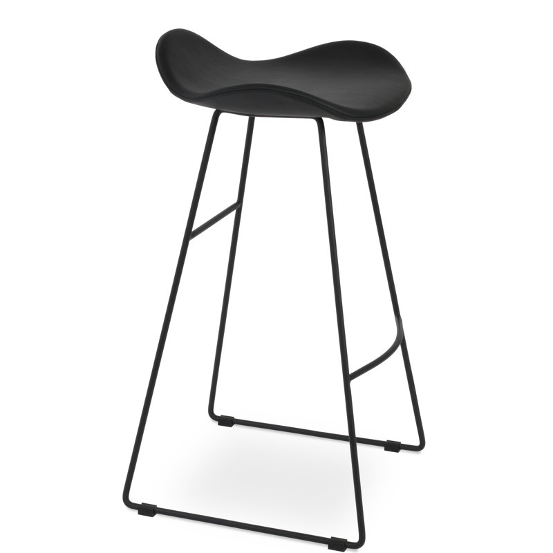 Falcon Wire Bar & Counter Stool, Black, Counter Stool (23.5" Seat Height)