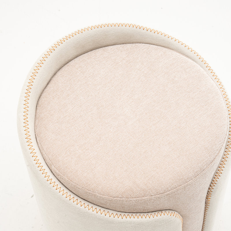 Repose-pieds rembourré Masoomah, Beige