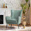 Fauteuil à oreilles en similicuir avec garniture cloutée 30 po Ebbert-667960598