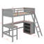 Lit mezzanine simple avec tablettes et bureau-901652603