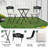 3-Piece Bistro Set With Seat Cushions,Black-370692305