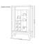 Vitrine simple en bois massif de rotin