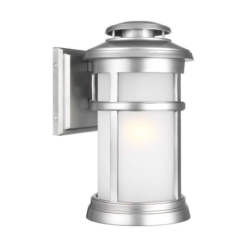 Camberlie Outdoor Wall Lantern, 32.9cm H x 19.1cm W x 22.6cm D, Silver