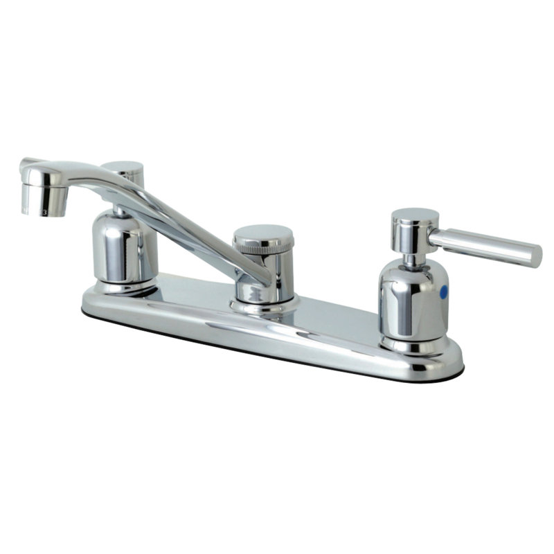 Kingston Brass Concord Two-Handle 8" Centerset Kitchen Faucet, No Side Sprayer