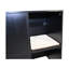 Enceinte de litière pour chat 35,64 ", maison noire avec bloc-notes, 20,04" x 17,45 ", 52 lb, armoire de table stable pour chat, maison moderne, panneau arrière