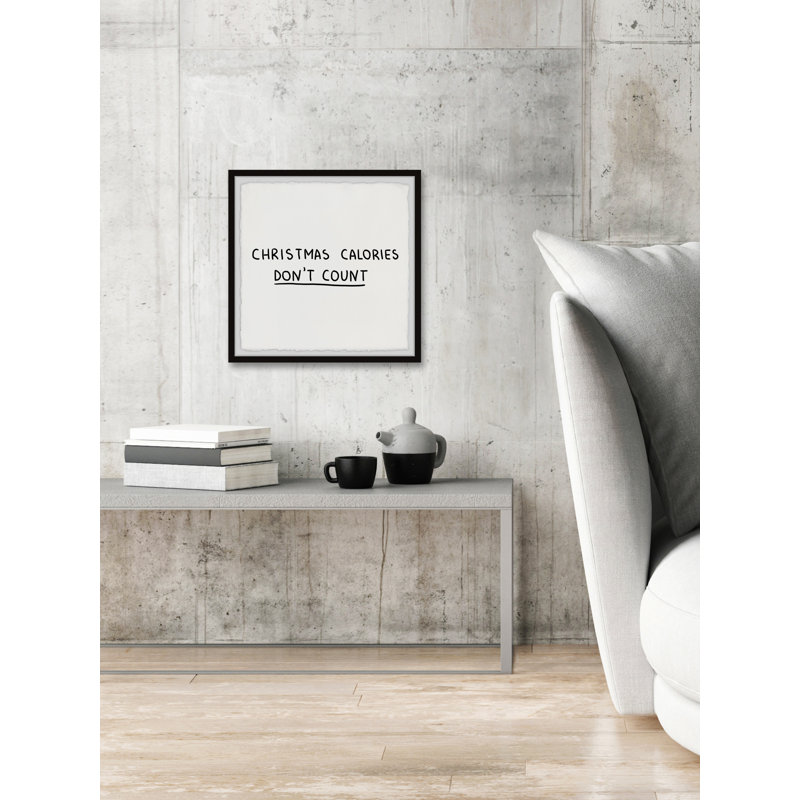Christmas Calories Don't Count - Single Picture Frame Print, 61cm H x 61cm W x 3.81cm D