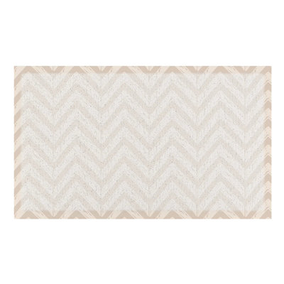 Beige Chevrons Doormat - All-Weather