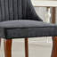 Chaise de salle à manger en rayonne noire (2), haute pour une expérience d'assise exceptionnelle, pieds courbés en bois massif Sw1847bk 2, revêtement épais et luxueux, dossier, pieds, chaises confortables-709292146
