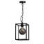 Airyana MATT BLACK CAGE PENDANT C/W CHAIN SUSPENTION