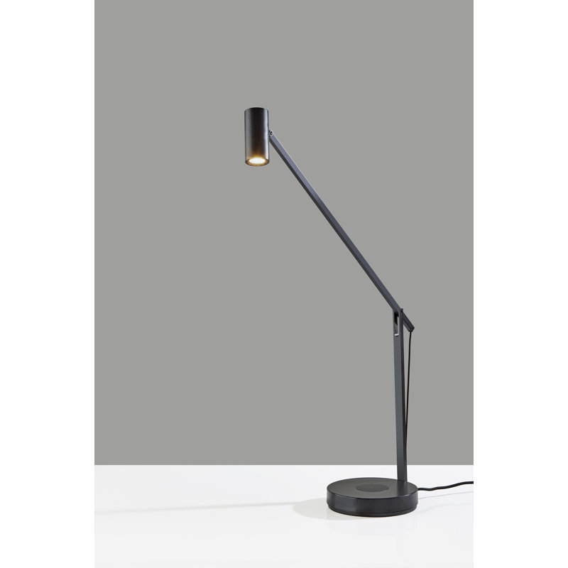 Cardie Metal USB Desk Lamp, Lacquered Burnished Brass Finish