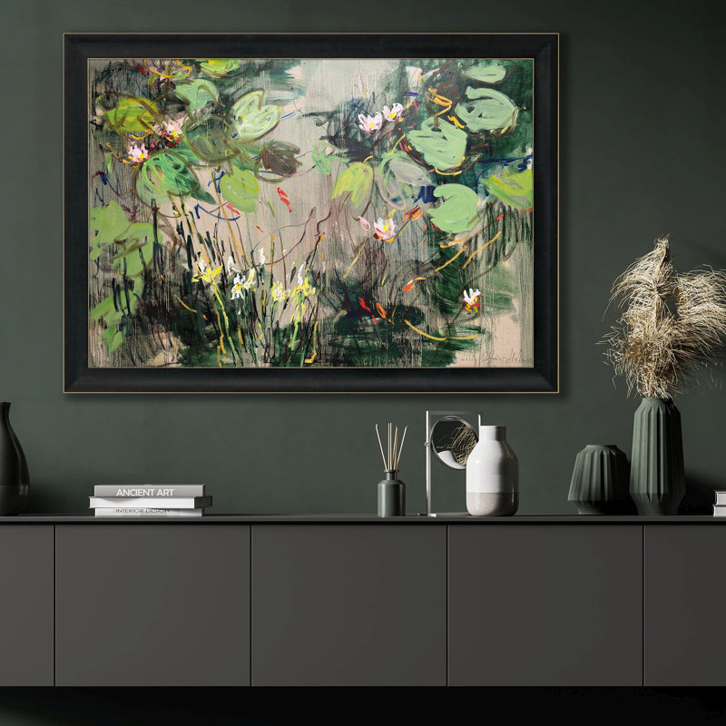 Espresso Finish Landscape Poster with Antique Silver Accents