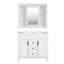 Meuble-lavabo de 36 po avec lavabo supérieur, armoire à miroir, armoire de rangement moderne avec 2 portes à fermeture douce et 2 tiroirs, meuble-lavabo simple-1898032185