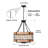 5-Light Industrial Rustic Pendant Light for Dining Room or Kitchen, Adjustable Height, Sloped Ceiling Compatible
