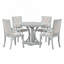 Ensemble repas 5 pièces avec table ronde extensible Retro-1679388806
