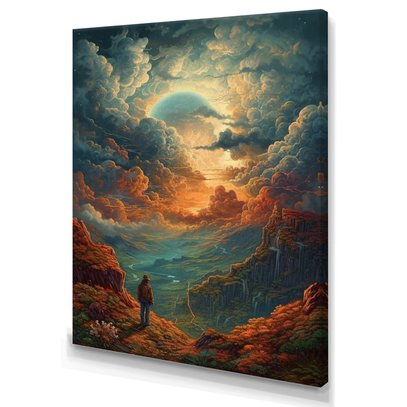 Thick Clouds Over The Valley II, reproduction d'art sur toile, H 44 po x l 34 po x P 1,5 po, Toile tendue