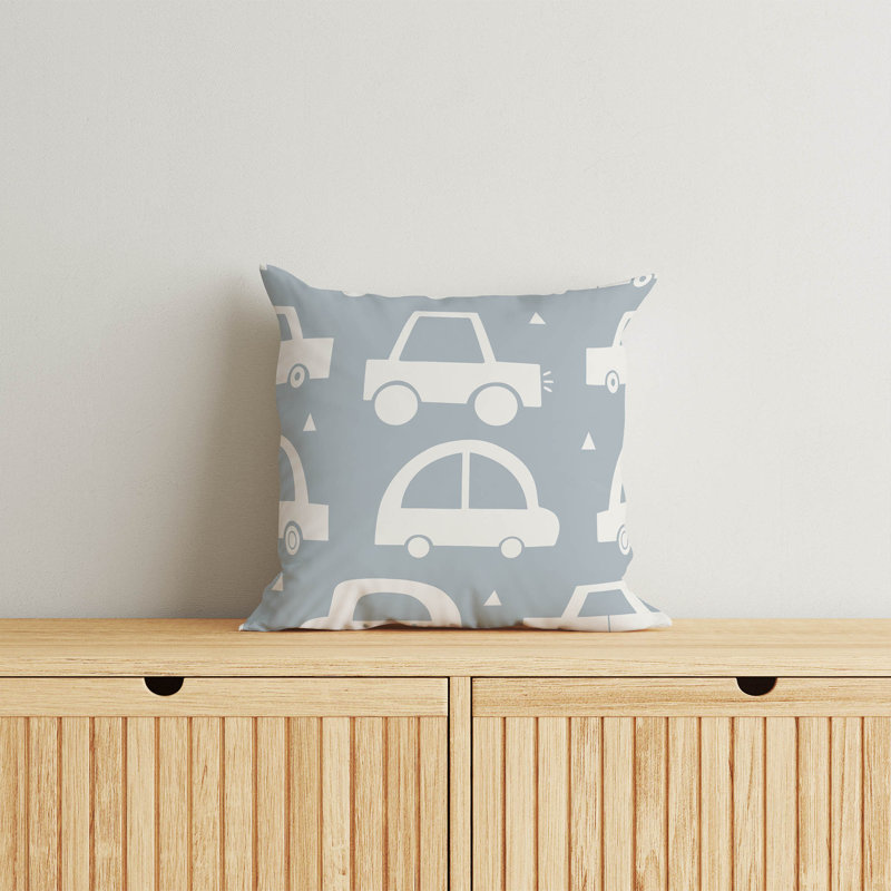 Coussin Driveway, H 20 po x l 20 po, Bleu ardoise / ivoire