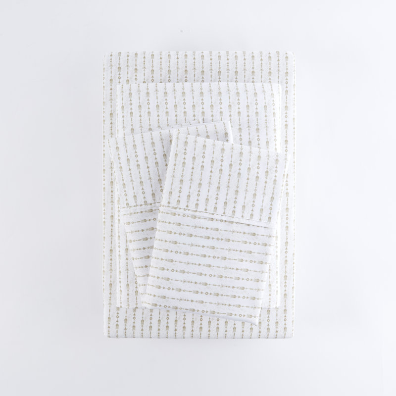 King Light Gray Cotton Polyester Microfiber Sheet Set