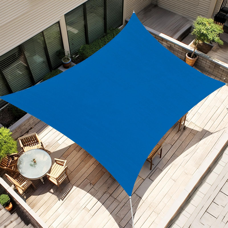 Customized Rectangle Sun Shade Sail by Artpuch, Sky Blue, 20' x 28'