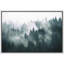 «Green Misty and Fog Forest Nature Landscape», reproduction d'art moderne sur toile encadrée-93629372-93629376