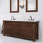 Castrejon 72 In. Double Sink Blue Limestone Countertop Vanity In Rustic Sierra With Mirrors-660556886-658500299-594222391