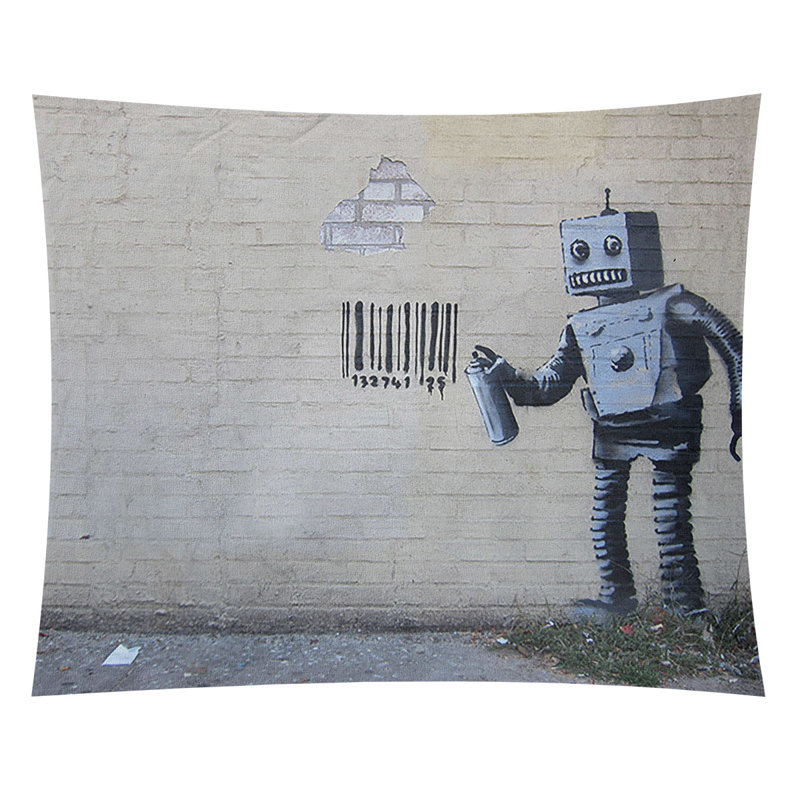 Polyester Tapestry, 88" H x 104" W x 1" D